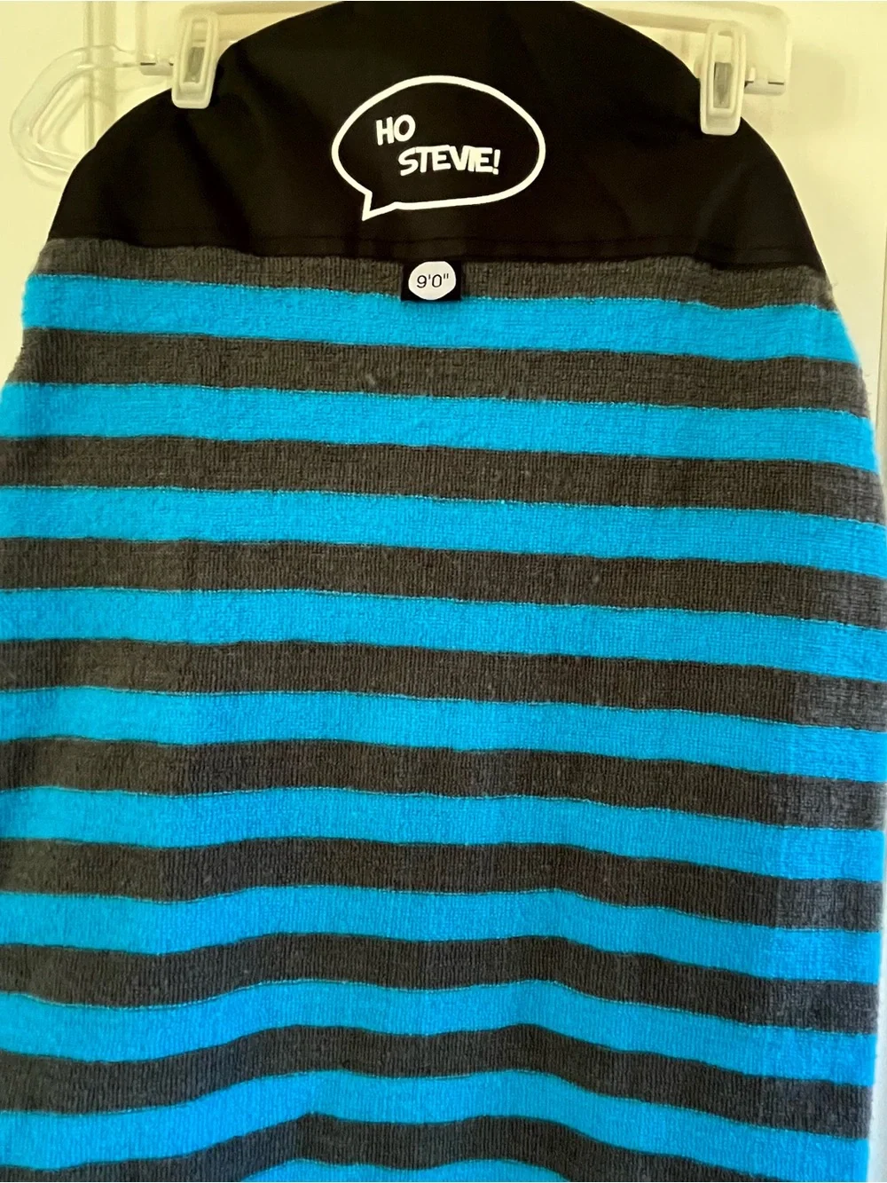 🏄‍♂️Ho Stevie! Surfboard Sock Cover- Blue & Gray Striped 9'0